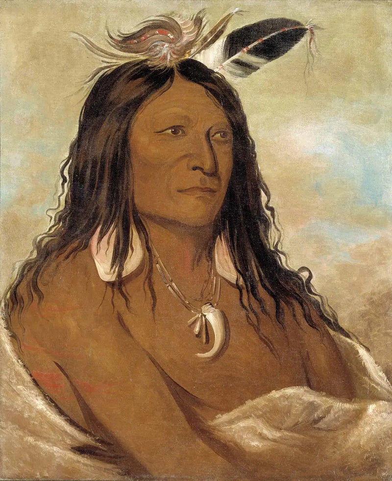 Eé-shah-kó-nee, Arc ja jousi, Heimon päällikkö - George Catlin