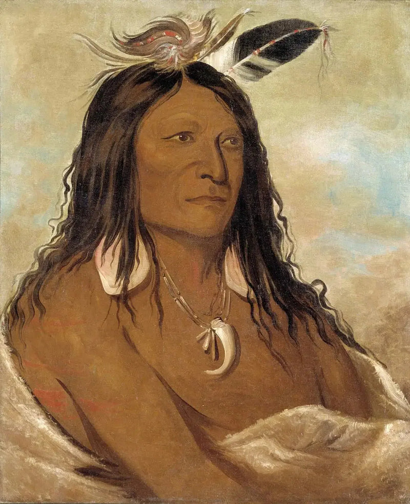 Eé-shah-kó-nee, Arc ja jousi, Heimon päällikkö - George Catlin