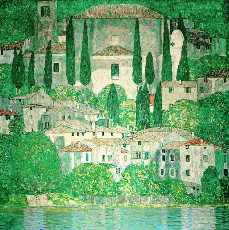 Kirkko Cassonessa (maisema sypressien kanssa) - Gustav Klimt