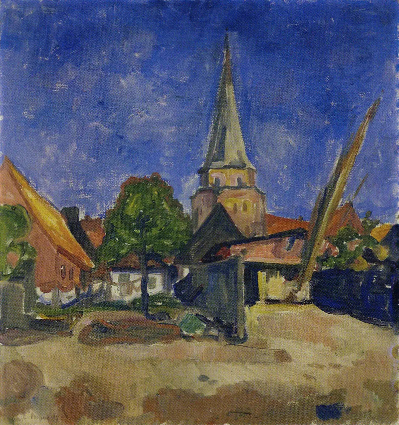 Kirkko Travemündessä - Edvard Munch