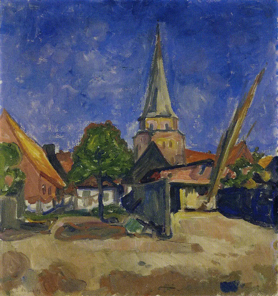 Kirkko Travemündessä - Edvard Munch