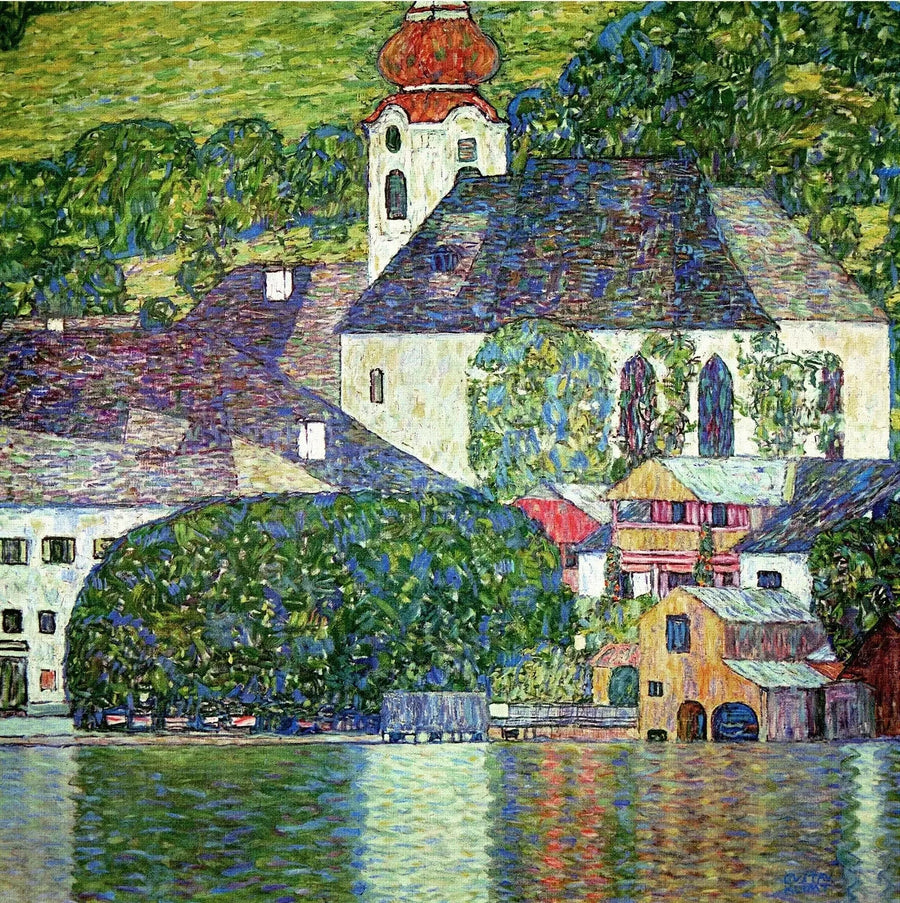 Unterachin kirkko Attersee-järvellä - Gustav Klimt