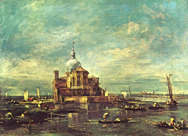 Kirkko pienellä laguna-saarella - Francesco Guardi