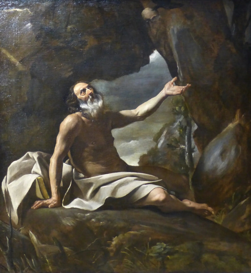 Élie ruokittu korpin avulla - Giovanni Lanfranco