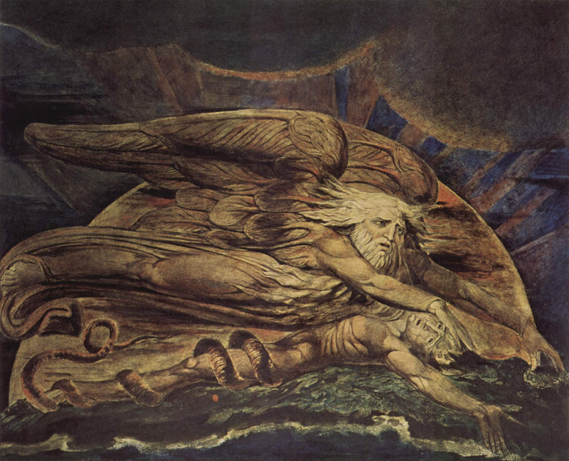 Elohim luomassa Aadamia - William Blake