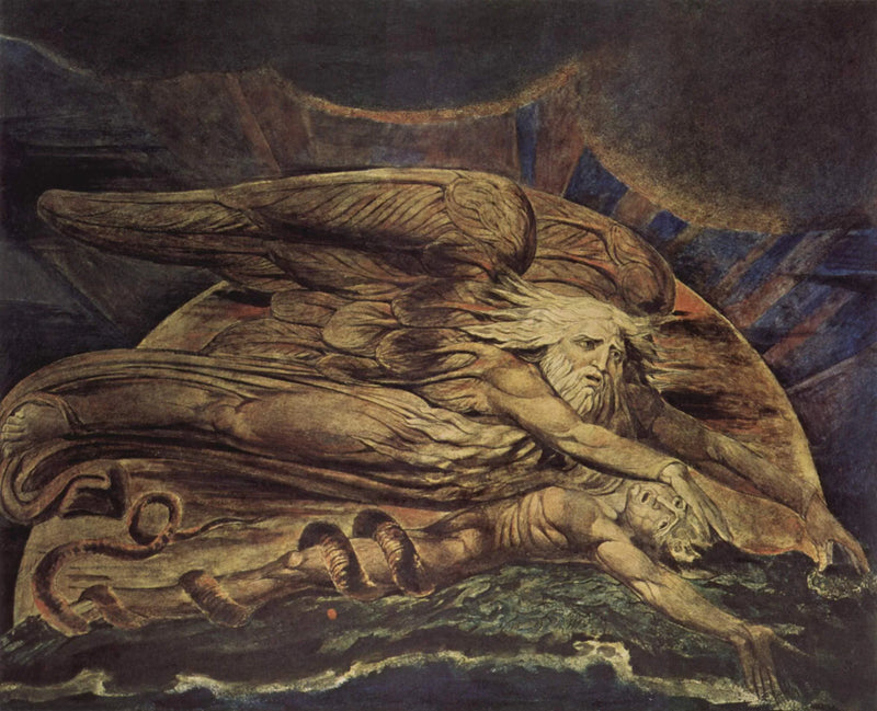 Elohim luomassa Aadamia - William Blake