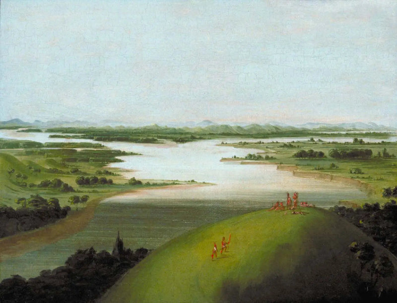 Plattejoen suuaukko, 900 mailin päässä Saint-Louisista - George Catlin