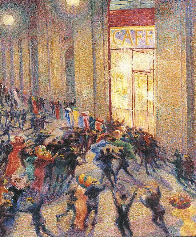 Mielenosoitus gallerian sisällä - Umberto Boccioni