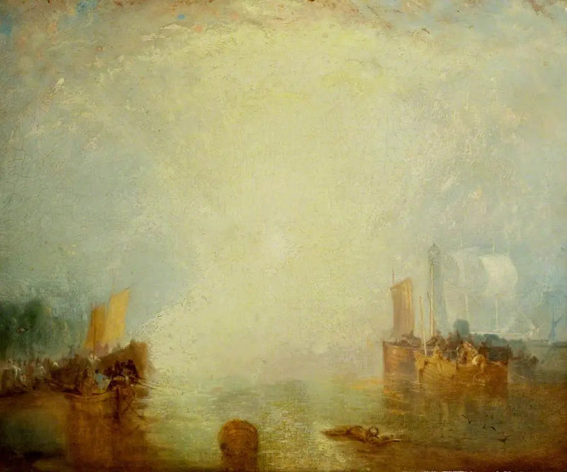 Maahanmuuttajat lähtemässä Margatesta - J. M. W. Turner