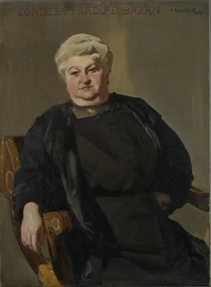 Reproduction du tableau « Emilia Pardo Bazán, Condesa de Pardo Bazán - Joaquín Sorolla » par Alpha Reproduction en peinture à l’huile