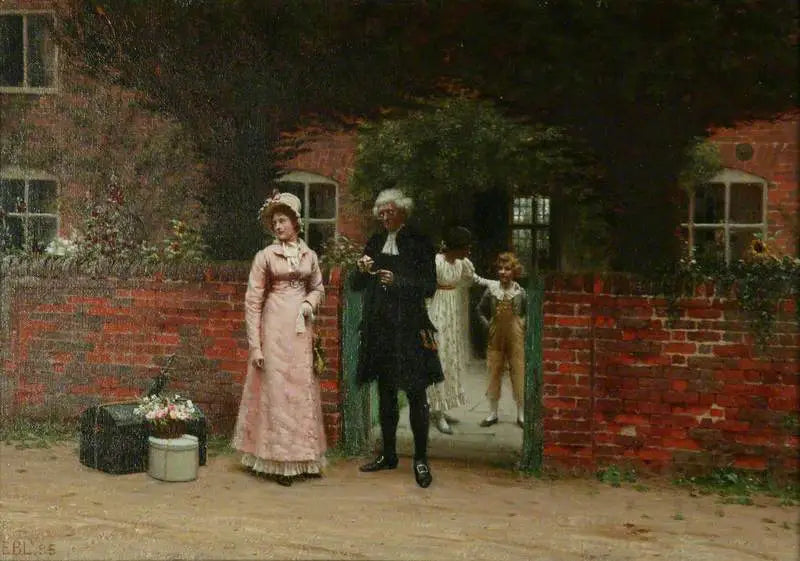 Odottaen valmentajaa - Edmund Blair Leighton