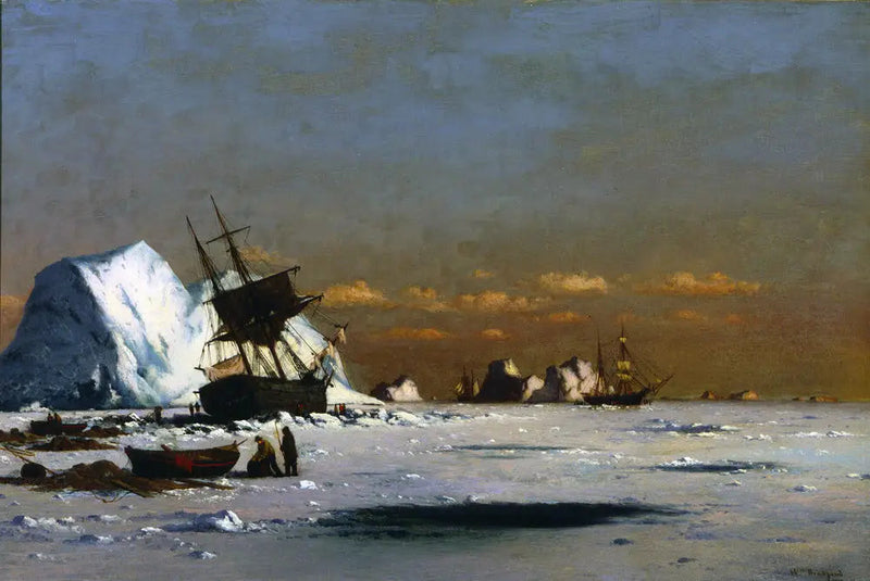 Odottaen sulamista (valashiihtikuva Arktiksella) - William Bradford