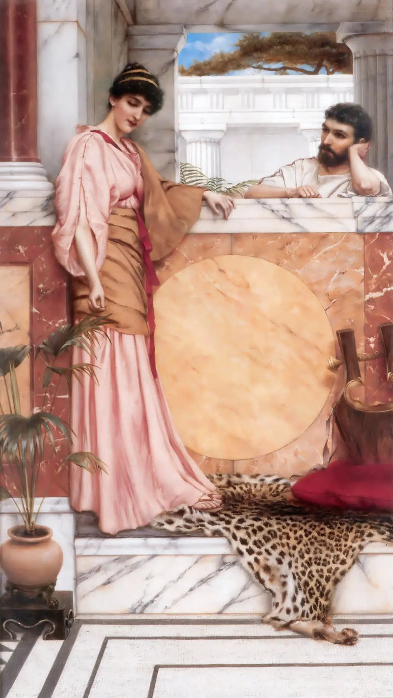 Odottaa vastausta - John William Godward