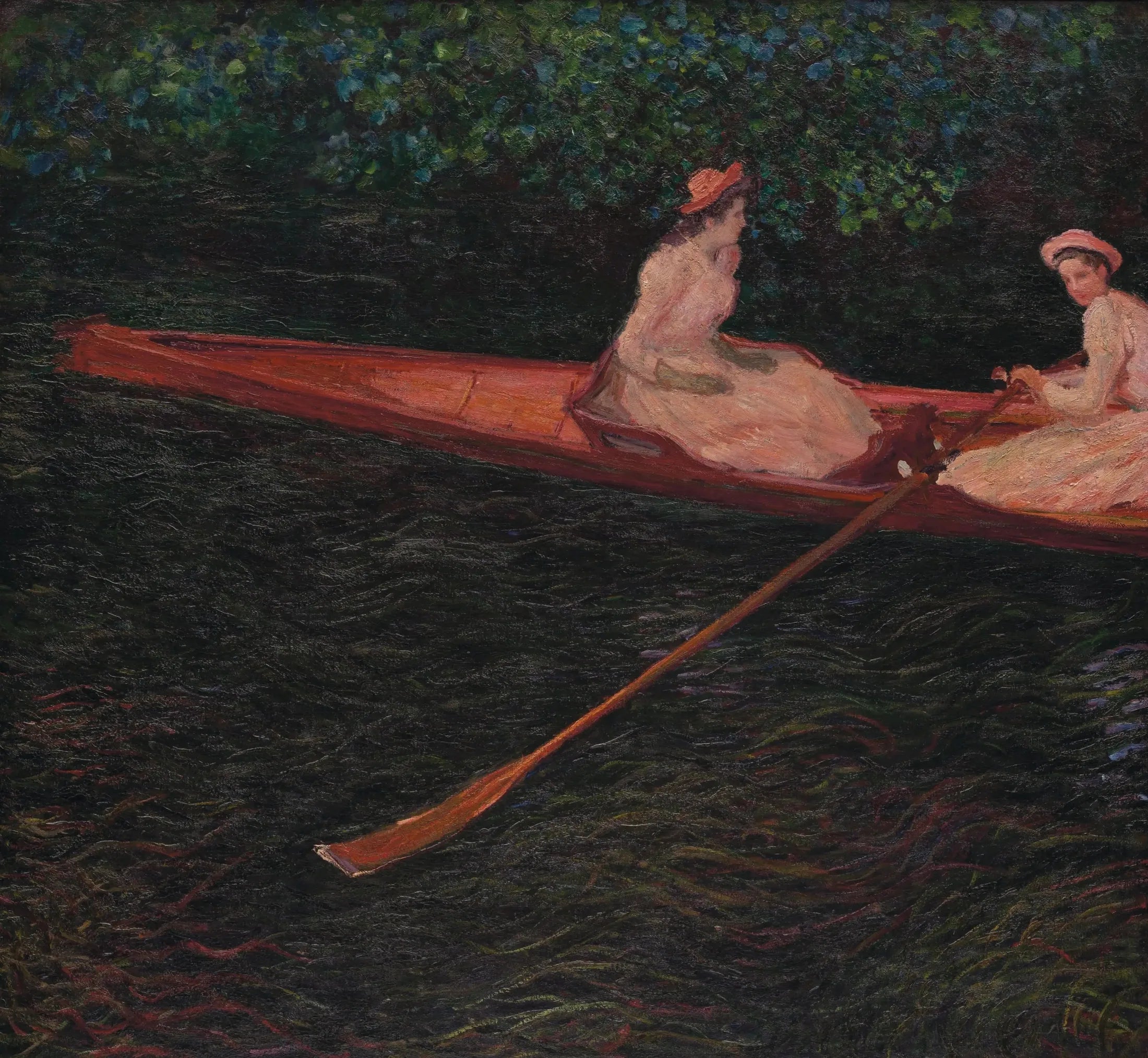 En canot sur l'Epte - Claude Monet image 1 reproduction artisanale de tableau