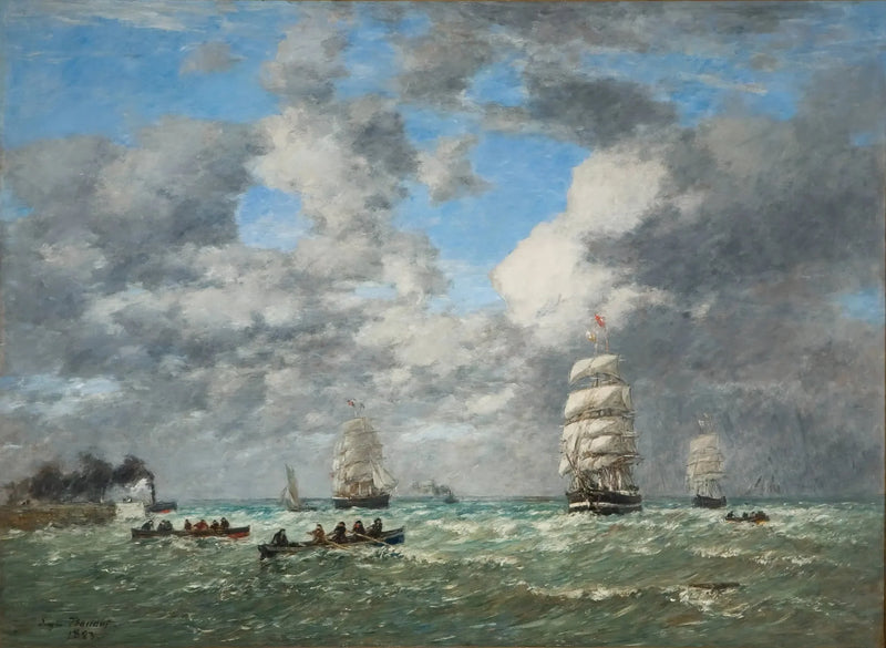 Lähtiessäni Le Havren satamasta - Eugène Boudin