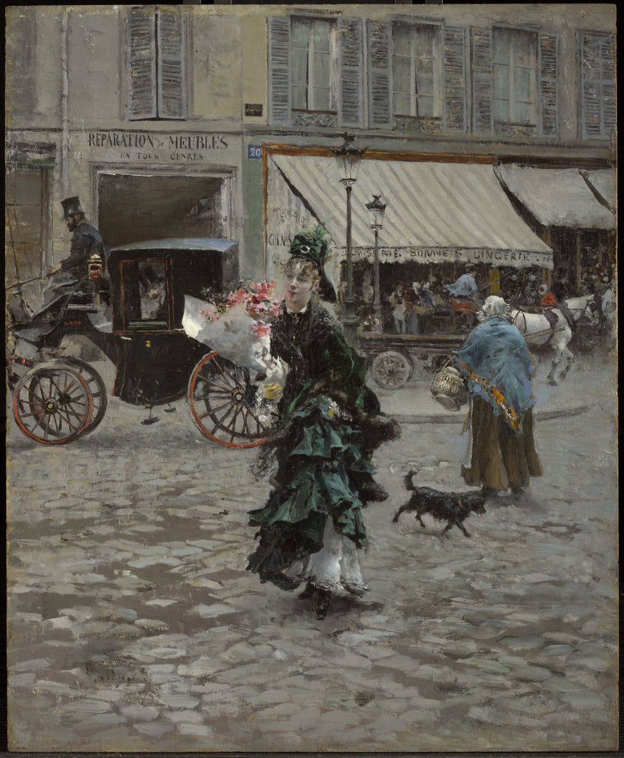 Ylitettäessä katua - Giovanni Boldini