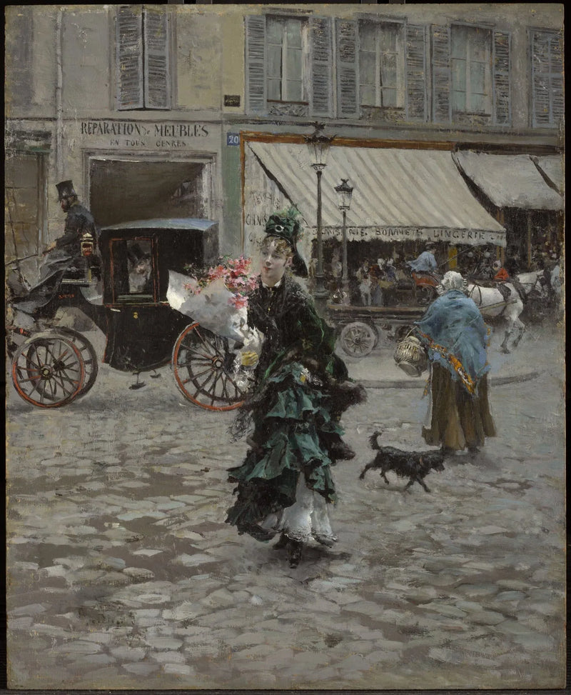 Ylitettäessä katua - Giovanni Boldini