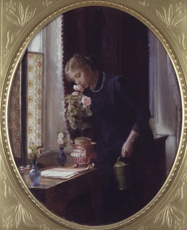 Nuori tyttö, joka tuoksuu ruusulta - Carl Heinrich Bloch