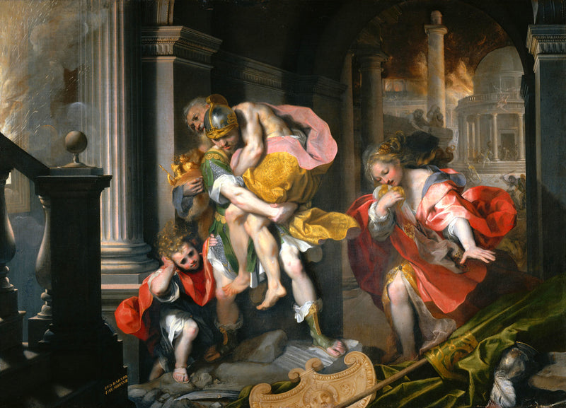 Énée pakenee Troijaa - Federico Barroci