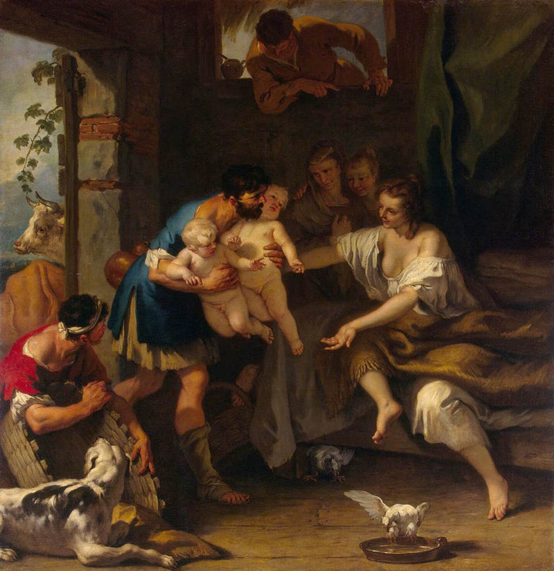 Romulus ja Remus lapsuus - Sebastiano Ricci