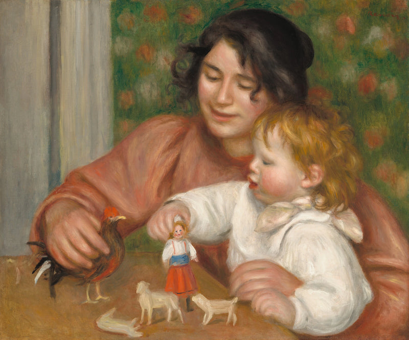 Enfant avec des jouets - Gabrielle et le fils de l'artiste, Jean - Auguste Renoir