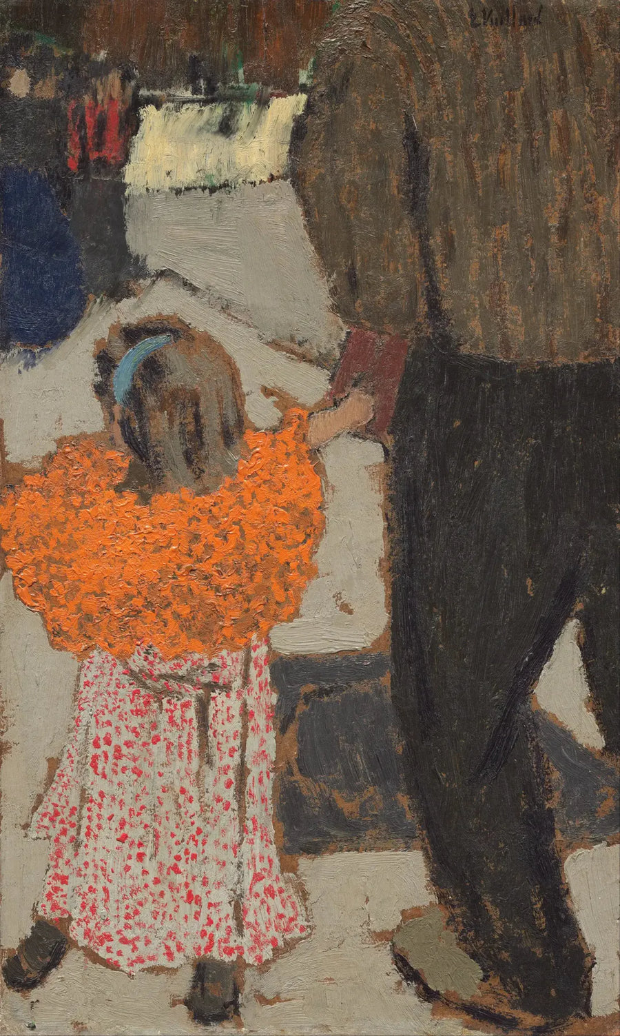 Lapsi, jolla on punainen huivi - Édouard Vuillard