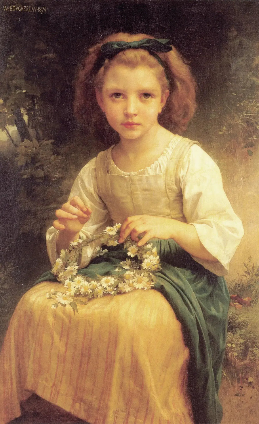 Lapsi punomassa seppelettä - Bouguereau