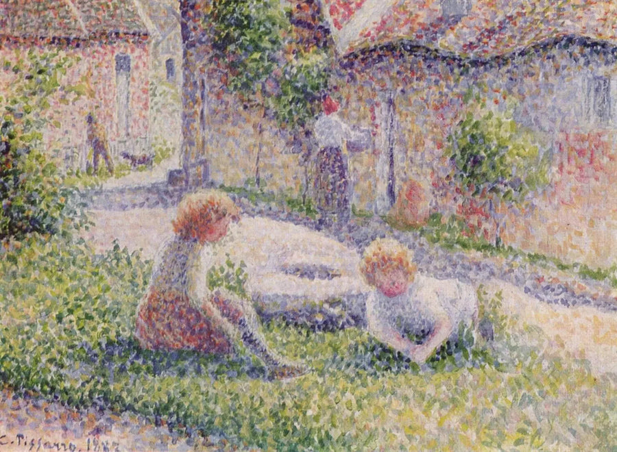 Lapset maatilalla - Camille Pissarro