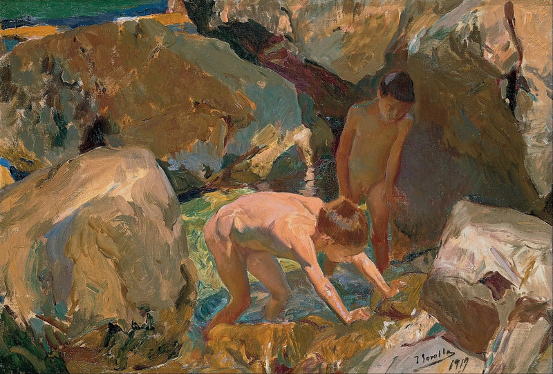 Lapsia etsimässä simpukoita - Joaquín Sorolla