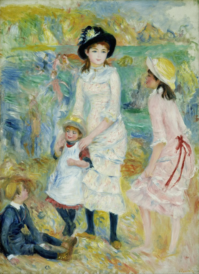 Lapset meren rannalla, Guernesey - Pierre-Auguste Renoir