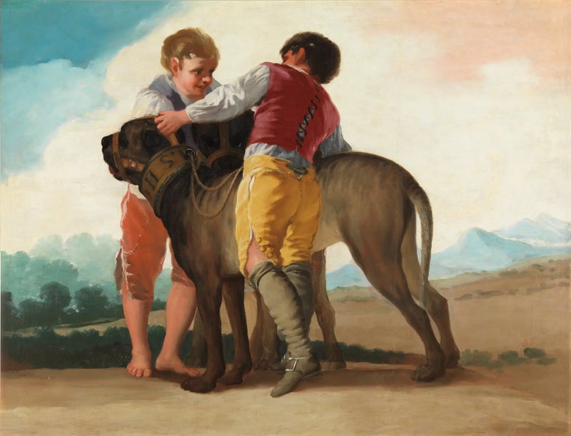 Lapset koirien kanssa - Francisco de Goya