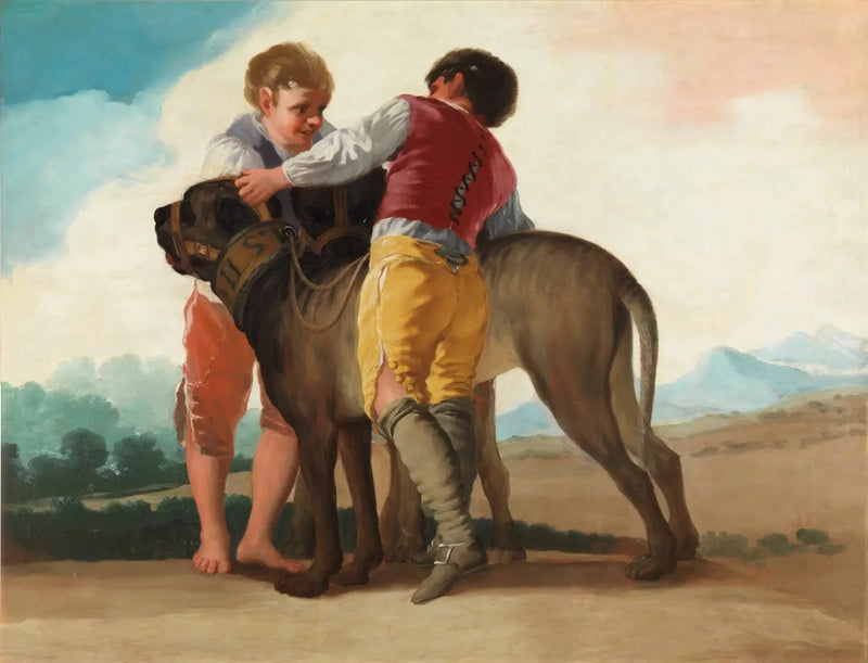 Lapset koirien kanssa - Francisco de Goya