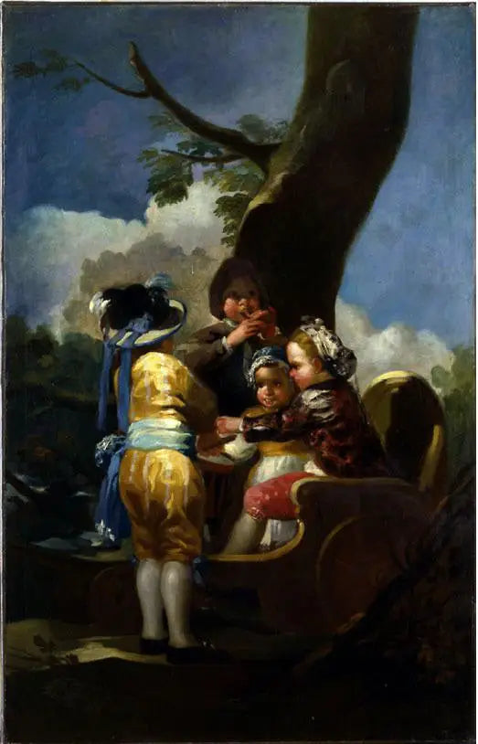 Lapset vaunussa - Francisco de Goya