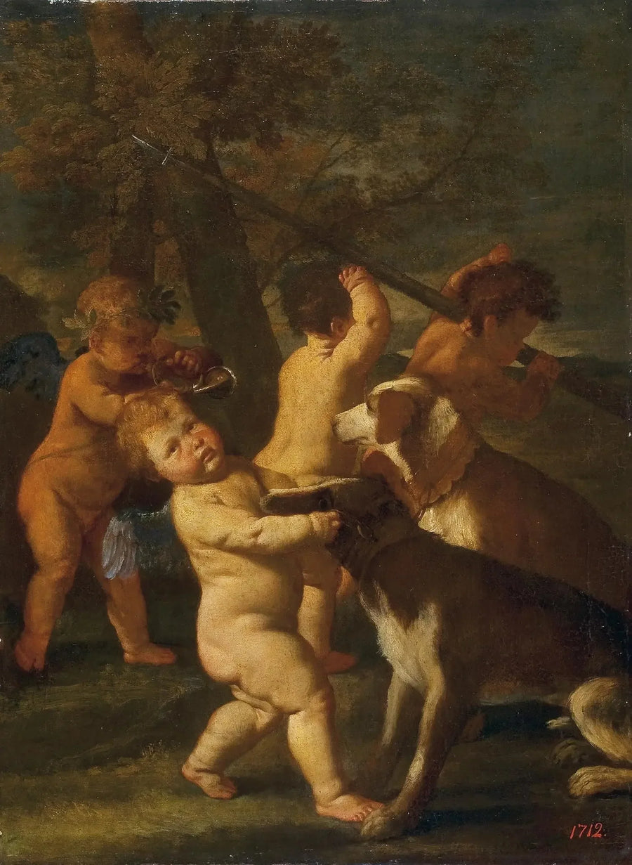 Lapset ja koirat - Nicolas Poussin