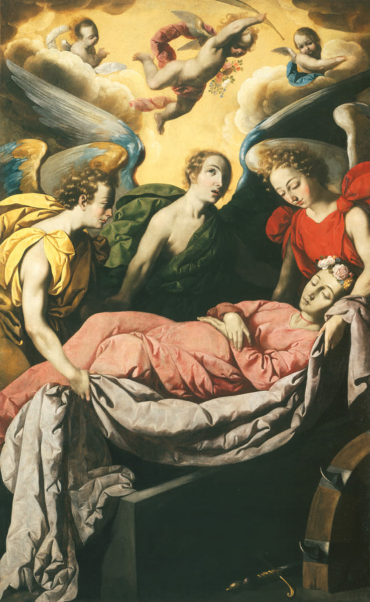 Pyhän Katariinan hautajaiset - Francisco de Zurbarán