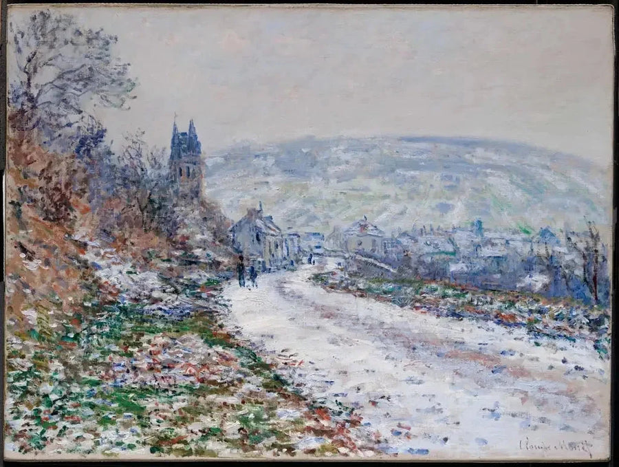 Sisäänkäynti Vétheuilin kylään, talvi W509 - Claude Monet