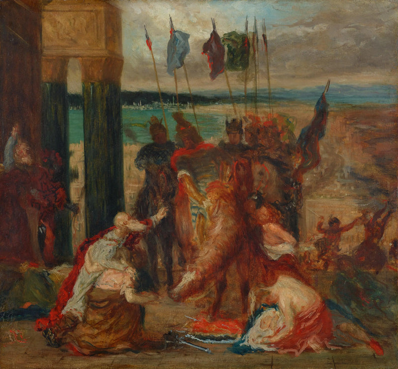 Ristiretkeläisten saapuminen Konstantinopoliin - Edgar Degas
