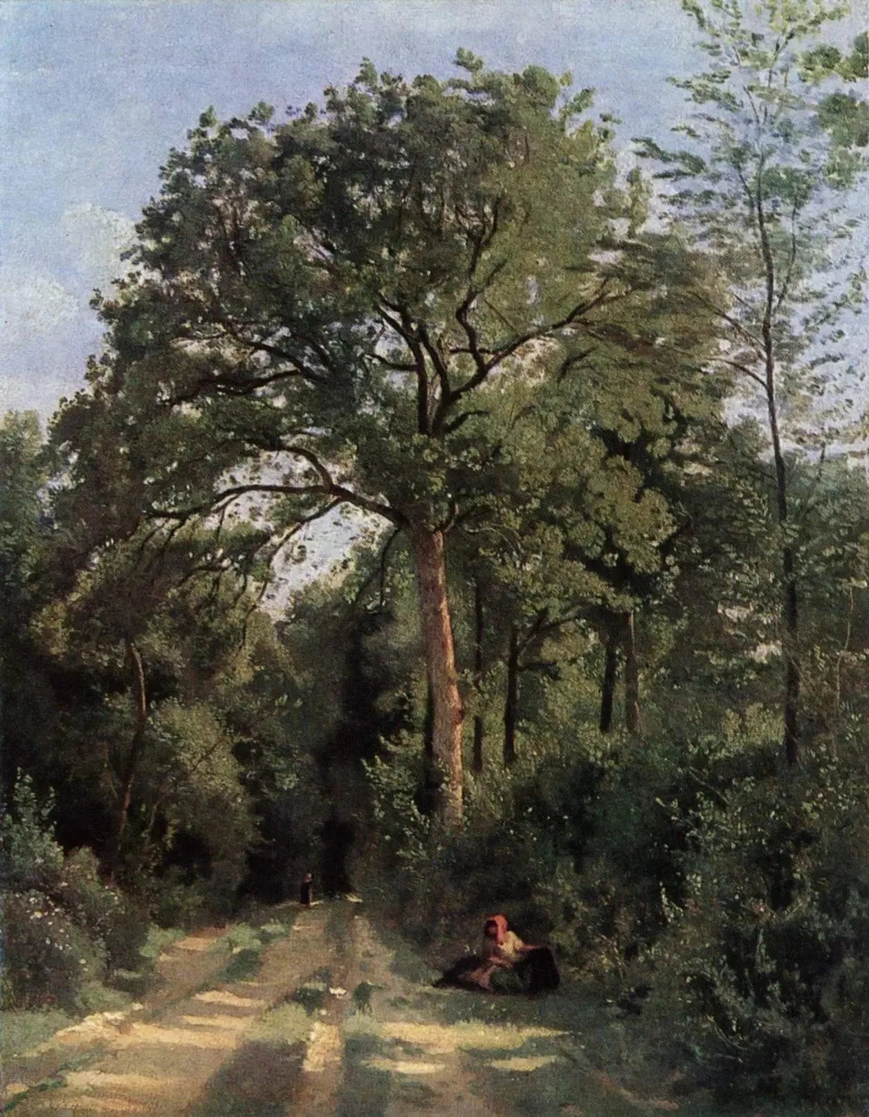 Entrée du bois à Ville d'Avray - Jean-Baptiste Camille Corot image 1 tableau peint à l’huile sur toile