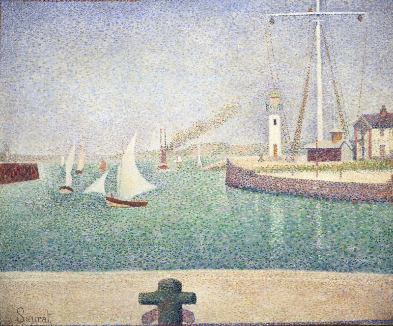 Honfleurin satamaan saapuminen - Georges Seurat