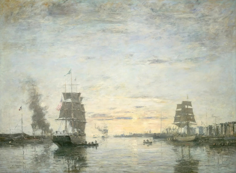 Le Havre -sataman sisäänkäynti - Eugène Boudin
