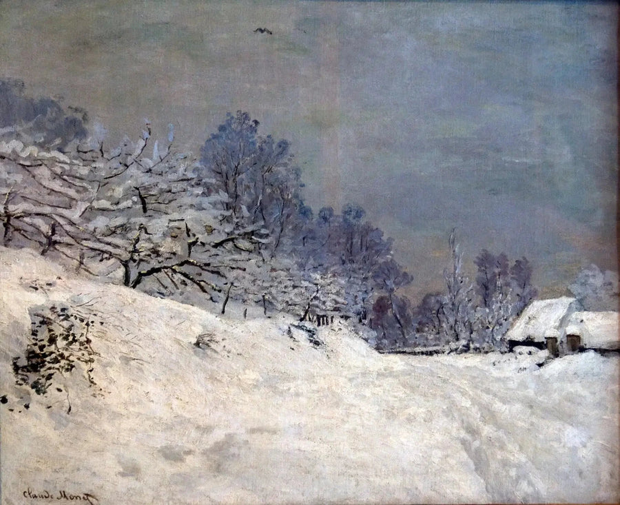 Ympäristö Honfleur, lumi W79 - Claude Monet