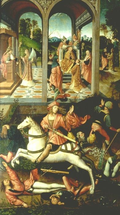 Liettuan Pyhän Hubertin elämän jaksot - Jacob Cornelisz van Oostsanen