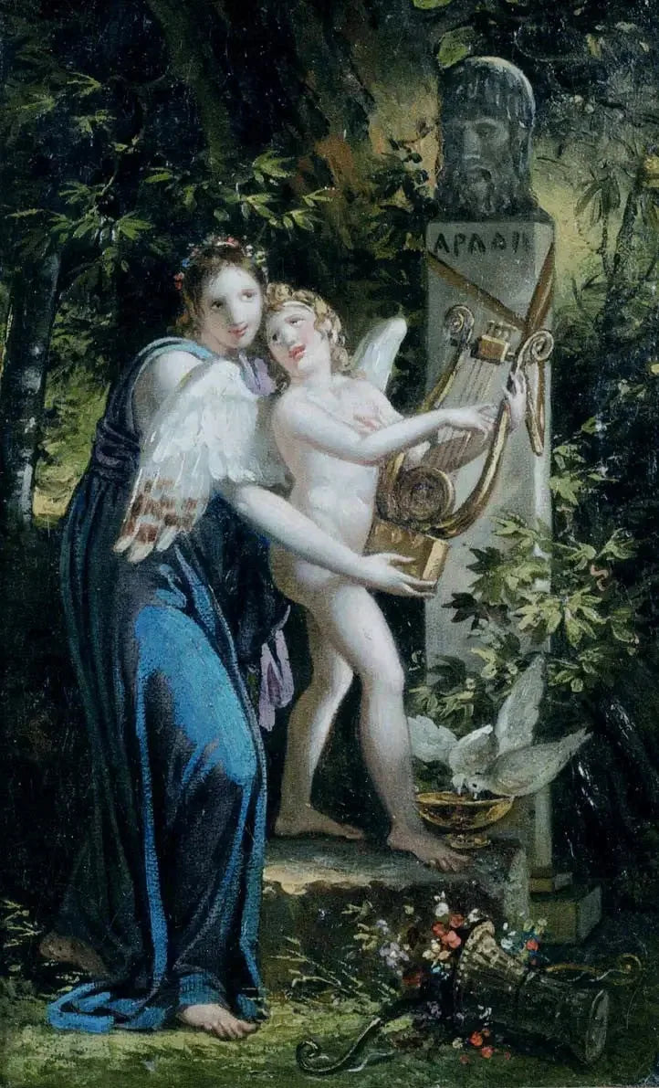 Érato ja Rakkaus - Charles Meynier
