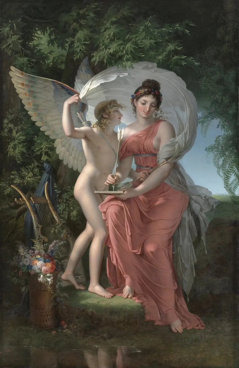 Erato, lyriikan runouden hallitseva muusa - Charles Meynier