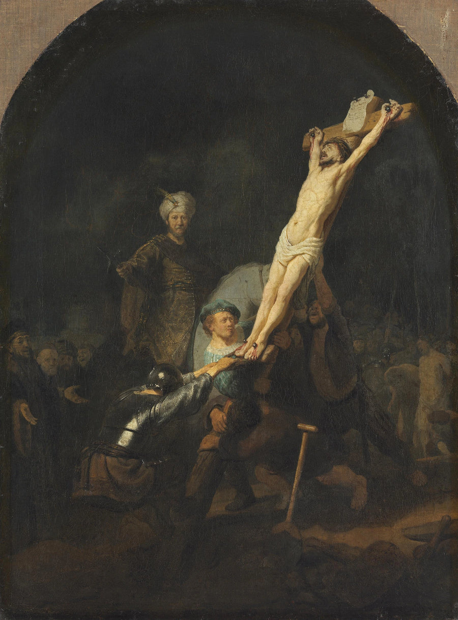 Ristin pystyttäminen - Rembrandt