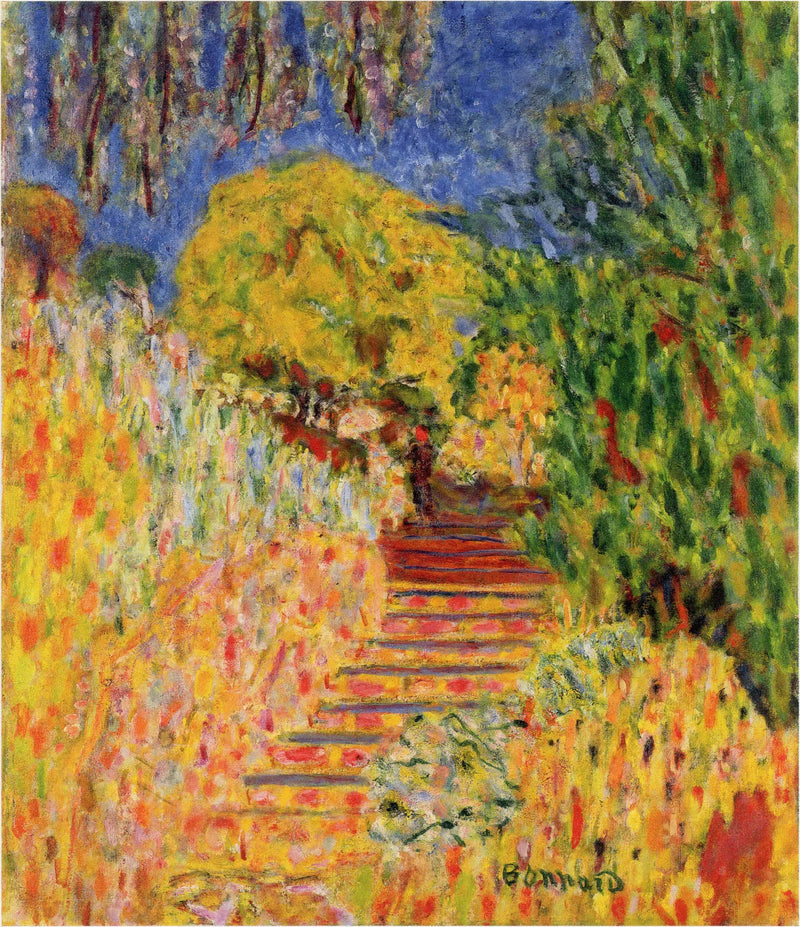 Portaat Mimosan kanssa - Pierre Bonnard