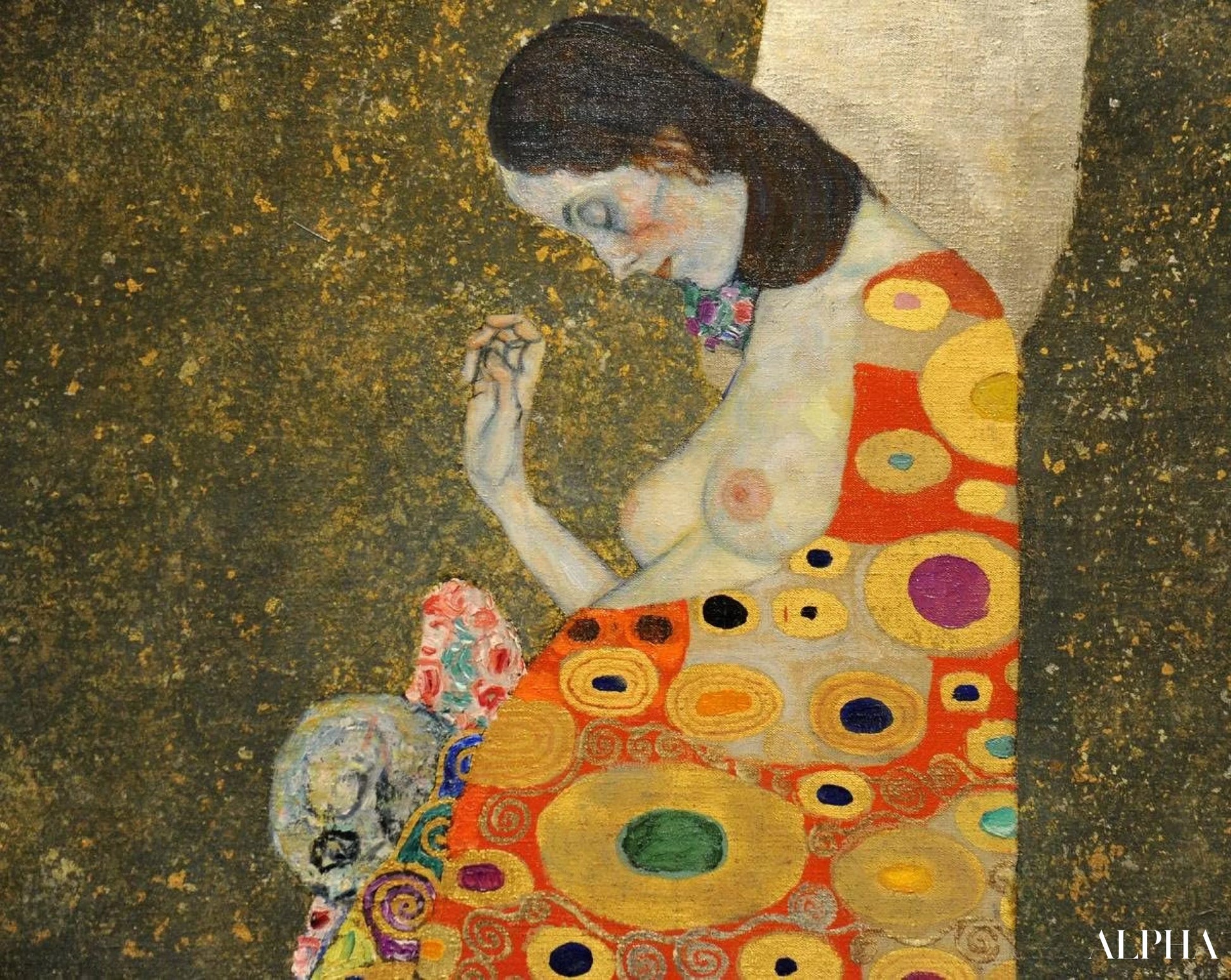 Espoir II Yksityiskohta - Gustav Klimt - Korkealaatuiset taulujen ja maalauksien reproduktiot