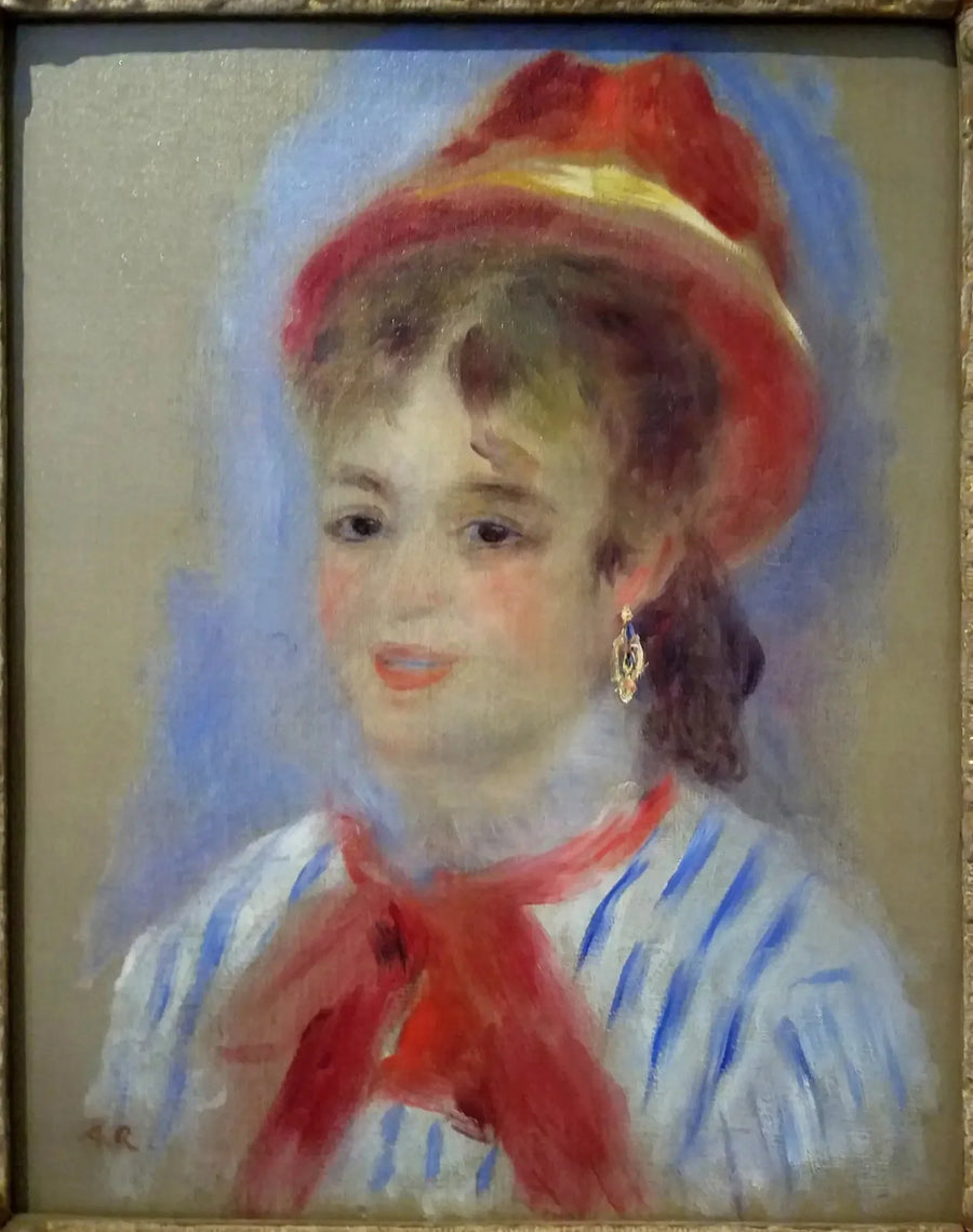 Estelle punaisessa hatussa - Pierre-Auguste Renoir