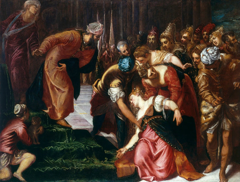 Esteri edessä Assuérukselle - Jacopo Tintoretto