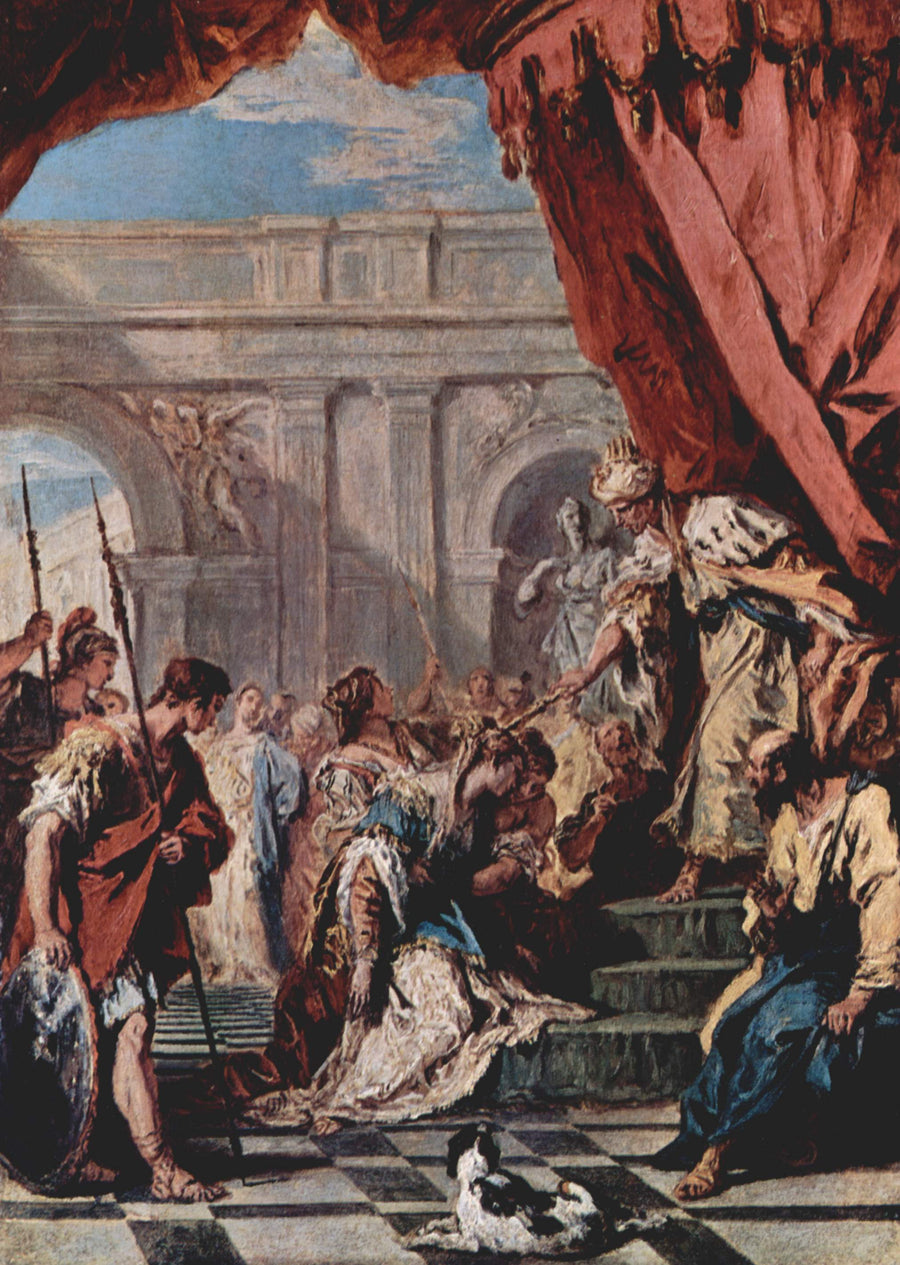 Esther edessä Assuérus - Sebastiano Ricci